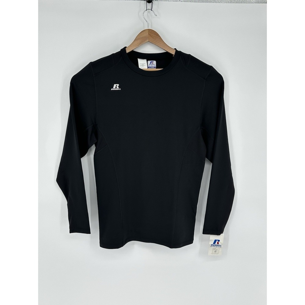 NEW! Russell Athletic Men's Sz 2XL Dri-Power Black Performance Long Sleeve Tee